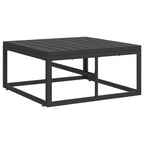 Gartensofa-set mit Kissen 10 pcs Schwarz Aluminium
