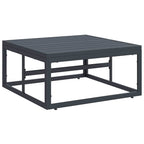 Gartensofa-set mit Kissen 8 pcs Schwarz Stahl
