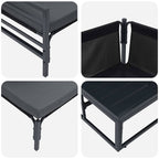Gartensofa-set mit Kissen 12 pcs Schwarz Stahl