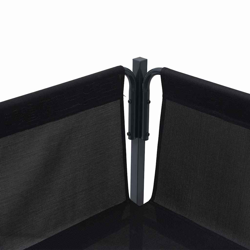 Gartensofa-set mit Kissen 11 pcs Schwarz Stahl