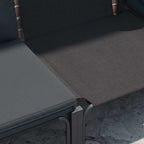 Gartensofa-set mit Kissen 11 pcs Schwarz Stahl