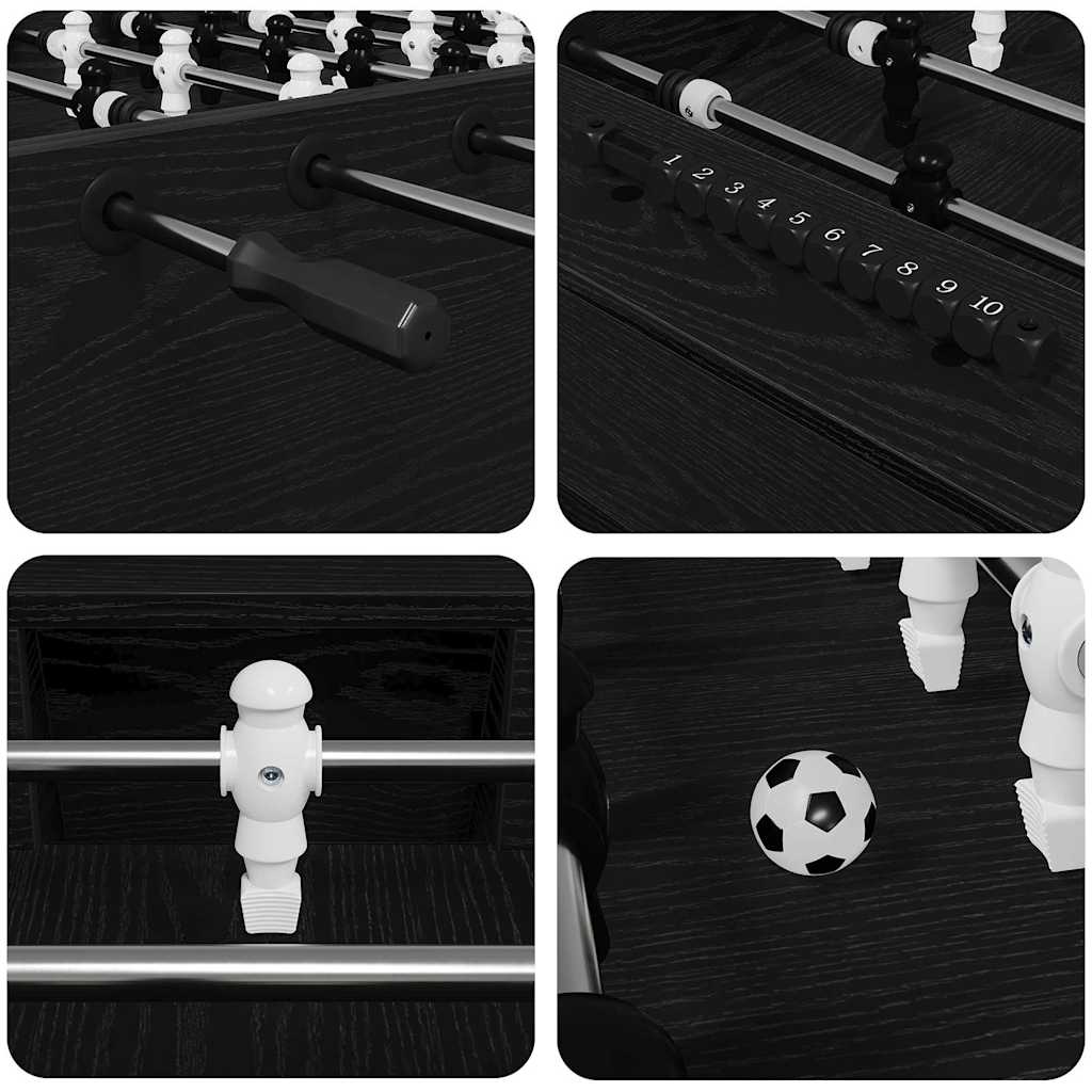 Tischfußballtisch Schwarze Eiche 146,5 x 74 x 85 cm
