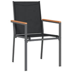 Garten Essgruppe 5 pcs Schwarz Pulverbeschichteter Stahl