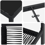 Garten Essgruppe 5 pcs Schwarz Pulverbeschichteter Stahl