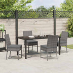 Garten Essgruppe 5 pcs Grau Pulverbeschichteter Stahl