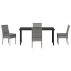 Garten Essgruppe 5 pcs Grau Pulverbeschichteter Stahl