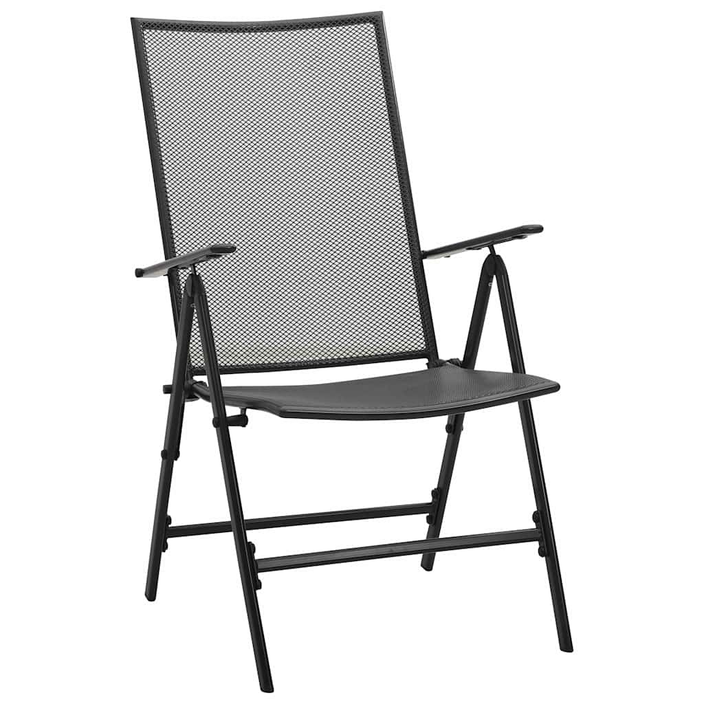 Garten Essgruppe 7 pcs Anthrazit Pulverbeschichteter Stahl