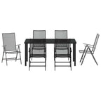 Garten Essgruppe 7 pcs Anthrazit Pulverbeschichteter Stahl