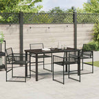 Garten Essgruppe 5 pcs Schwarz Poly-Rattan