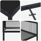 Garten Essgruppe 5 pcs Schwarz Poly-Rattan