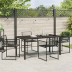 Garten Essgruppe 5 pcs Schwarz Poly-Rattan