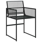Garten Essgruppe 5 pcs Schwarz Poly-Rattan