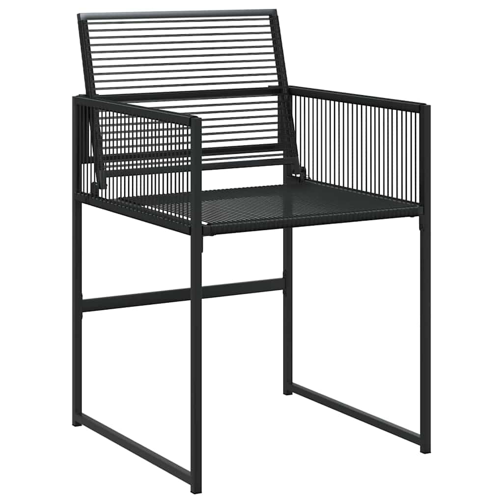 Garten Essgruppe 5 pcs Schwarz Poly-Rattan