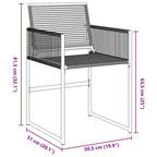 Garten Essgruppe 5 pcs Schwarz Poly-Rattan