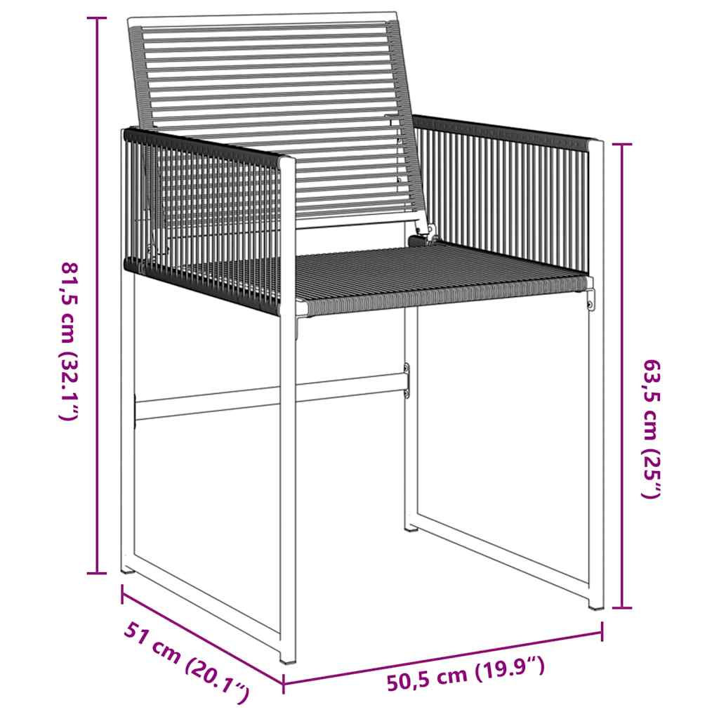 Garten Essgruppe 5 pcs Schwarz Poly-Rattan