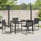Garten Essgruppe 5 pcs Schwarz 140 x 70 x 73 cm