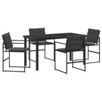 Garten Essgruppe 5 pcs Schwarz 140 x 70 x 73 cm