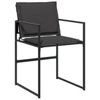 Garten Essgruppe 5 pcs Schwarz 140 x 70 x 73 cm