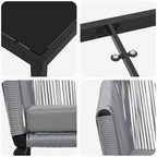 Garten Essgruppe 5 pcs Anthrazit Pulverbeschichteter Stahl