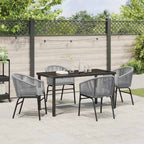 Garten Essgruppe 5 pcs Anthrazit Pulverbeschichteter Stahl