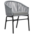 Garten Essgruppe 7 pcs Anthrazit Pulverbeschichteter Stahl