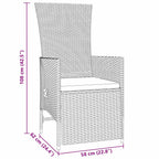 Garten Essgruppe mit Kissen 7 pcs Beige Poly-Rattan