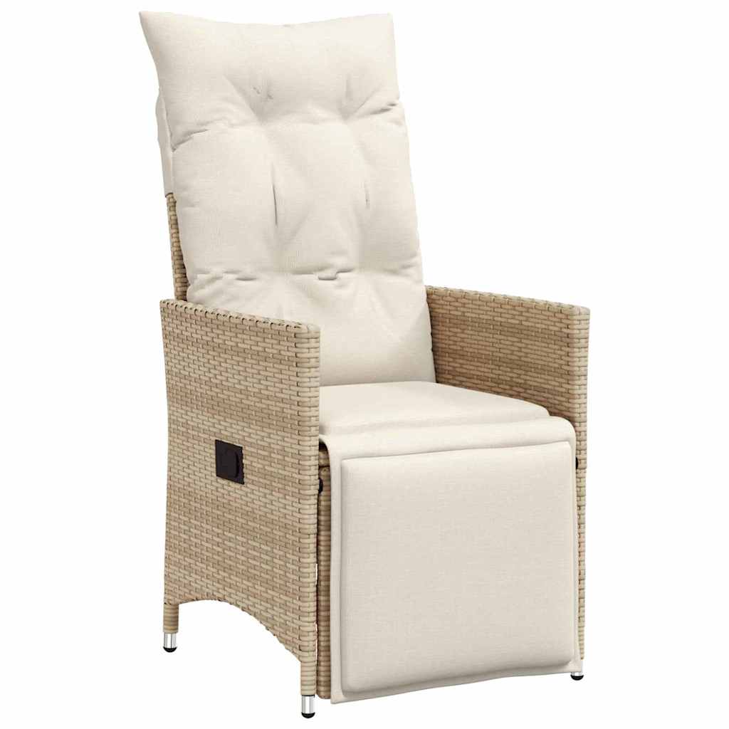 Garten Essgruppe mit Kissen 7 pcs Beige Poly-Rattan