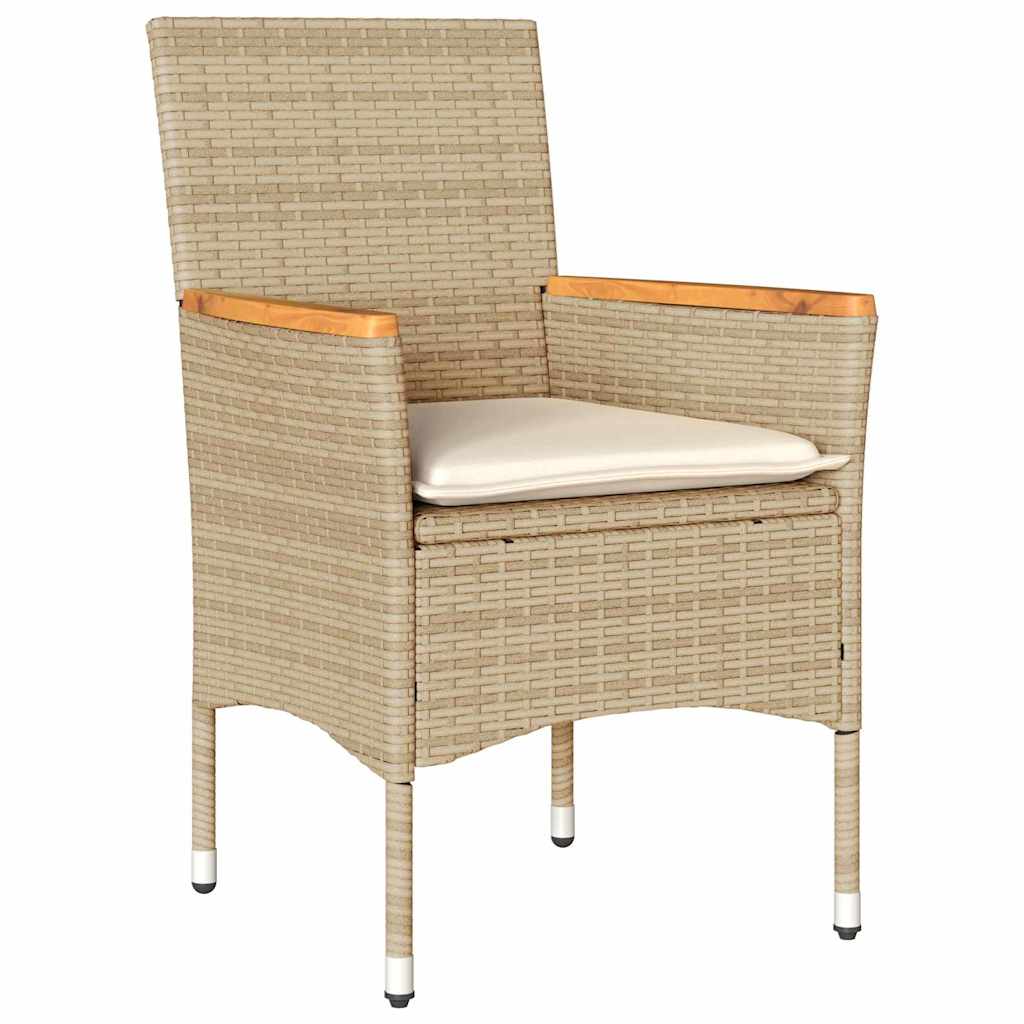 Garten Essgruppe mit Kissen 5 pcs Beige Poly-Rattan