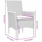 Garten Essgruppe mit Kissen 5 pcs Beige Poly-Rattan