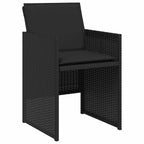 Garten Essgruppe mit Kissen 5 pcs Schwarz Poly-Rattan