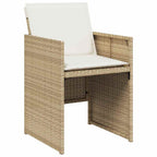 Garten Essgruppe mit Kissen 5 pcs Beige Poly-Rattan