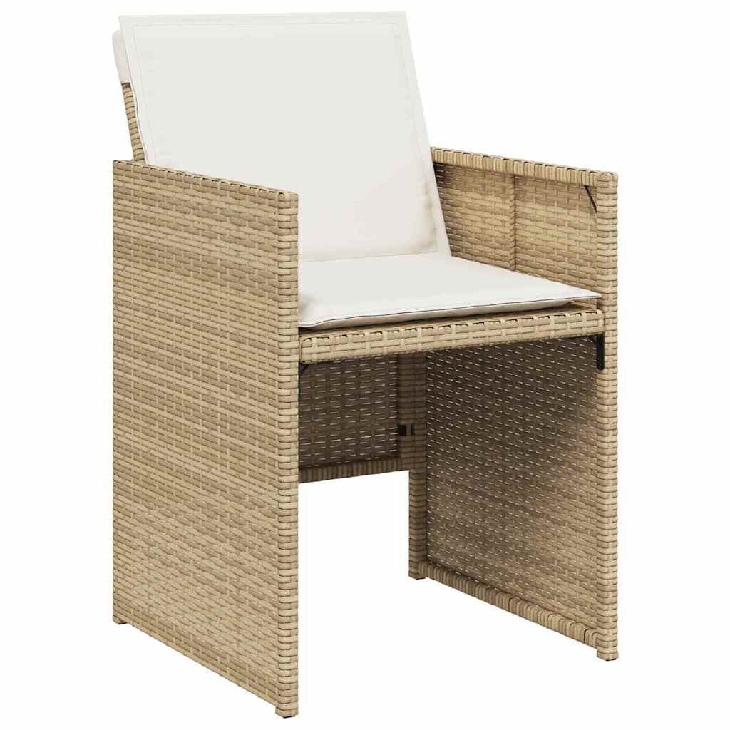 Garten Essgruppe mit Kissen 5 pcs Beige Poly-Rattan