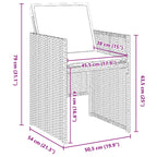 Garten Essgruppe mit Kissen 5 pcs Beige Poly-Rattan