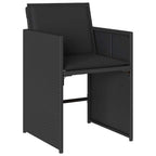 Garten Essgruppe mit Kissen 5 pcs Schwarz Poly-Rattan