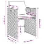 Garten Essgruppe mit Kissen 5 pcs Schwarz Poly-Rattan