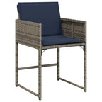 Garten Essgruppe mit Kissen 5 pcs Grau Poly-Rattan