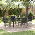 Garten Essgruppe mit Kissen 5 pcs Grau Poly-Rattan