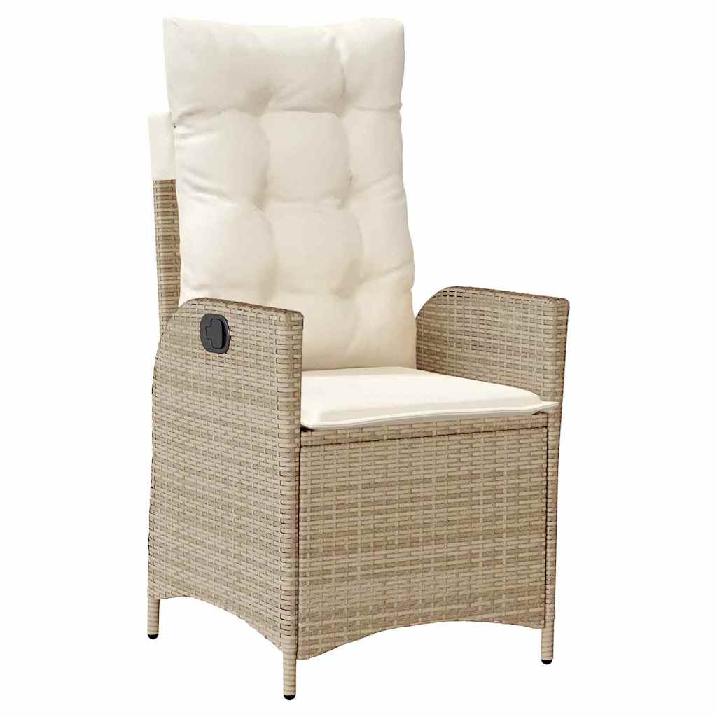 Garten Essgruppe mit Kissen 7 pcs Beige Poly-Rattan