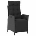 Garten Essgruppe mit Kissen 5 pcs Schwarz Poly-Rattan