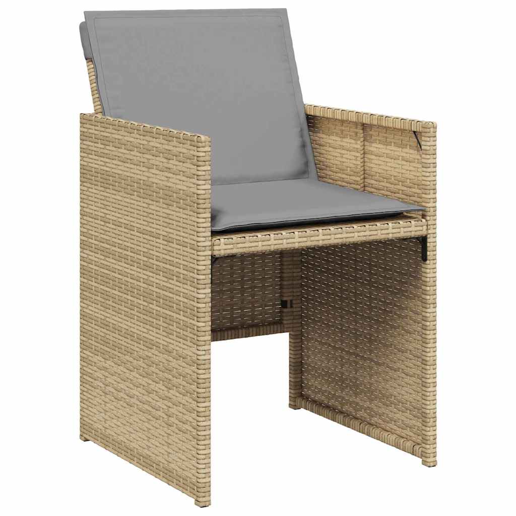 Garten Essgruppe 5 pcs Beige Poly-Rattan