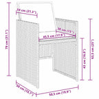 Garten Essgruppe 5 pcs Beige Poly-Rattan