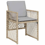 Garten Essgruppe 5 pcs Beige Poly-Rattan