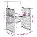Garten Essgruppe 5 pcs Beige Poly-Rattan