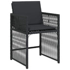 Garten Essgruppe 5 pcs Schwarz Poly-Rattan
