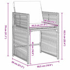 Garten Essgruppe 5 pcs Schwarz Poly-Rattan