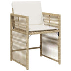 Garten Essgruppe 5 pcs Beige Poly-Rattan