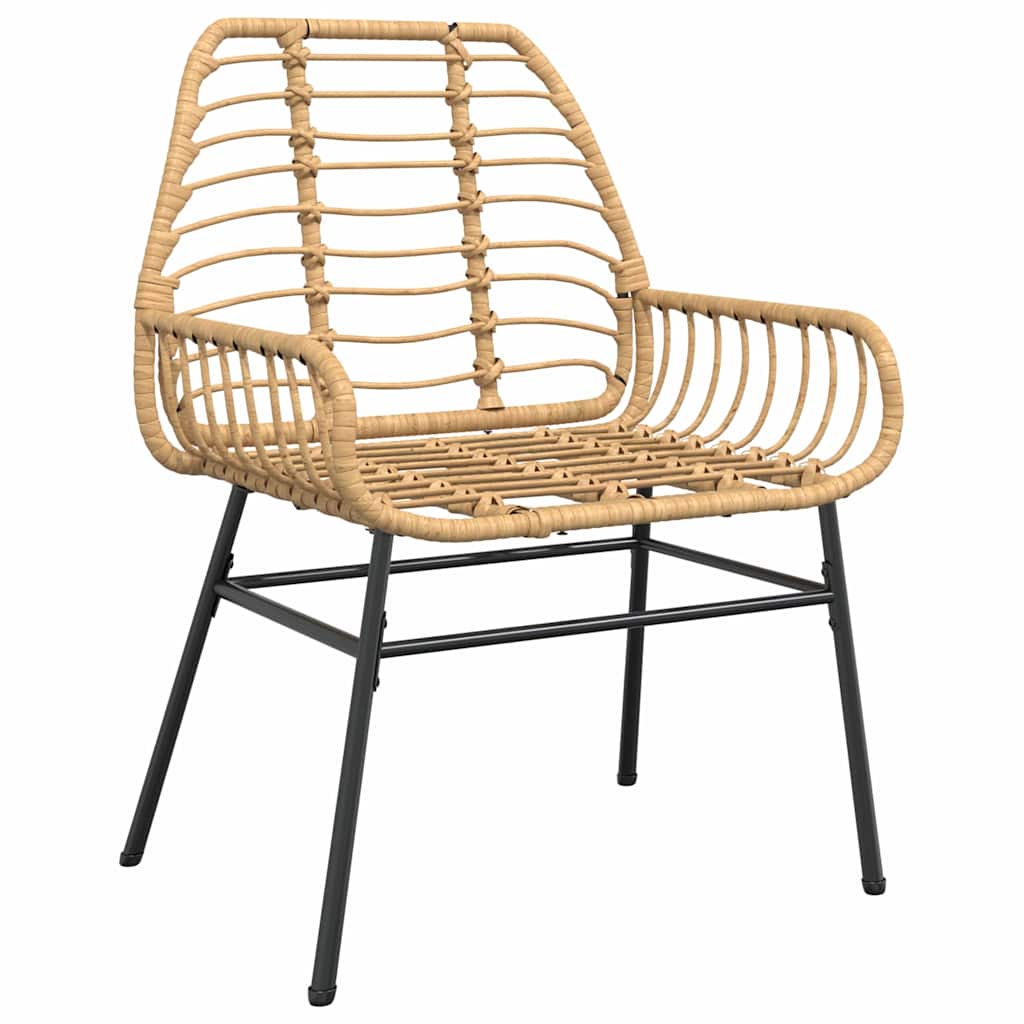 Garten Essgruppe 7 pcs Braun Poly-Rattan