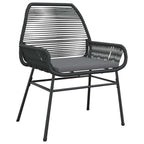 Garten Essgruppe mit Kissen 5 pcs Schwarz Poly-Rattan