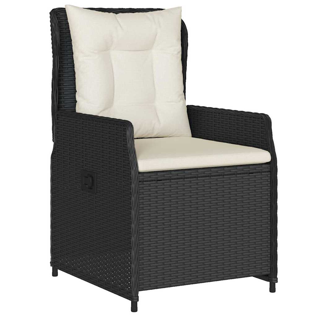 Garten Essgruppe 5 pcs Schwarz Poly-Rattan