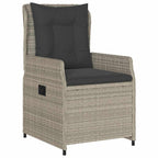 Garten Essgruppe 5 pcs Hellgrau Poly-Rattan